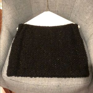 Alice & Olivia black tweed mini skirt